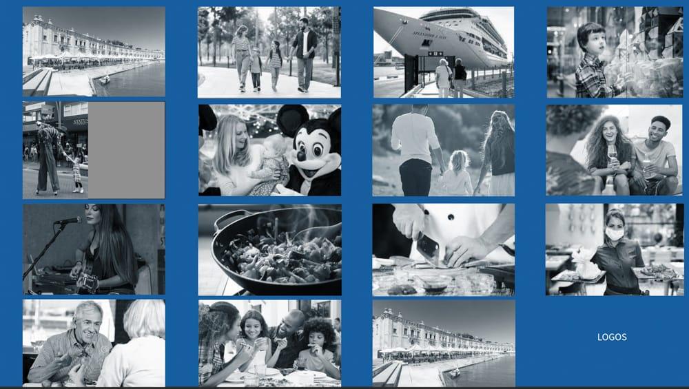 The mood board motion blur produced for this advert showing a series of black and white thumbnails to represent the shots in the commercial as described in the shot list